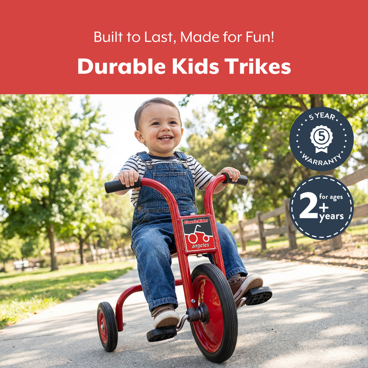 Tricycle Pedal Pusher 10 po ClassicRider Children's Factory