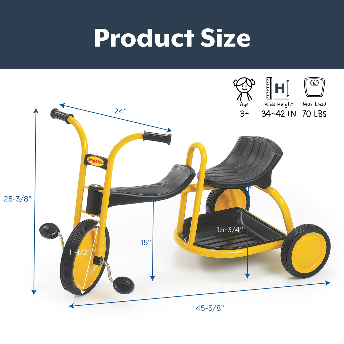 Tricycle tandem 12 po MyRider Children's Factory