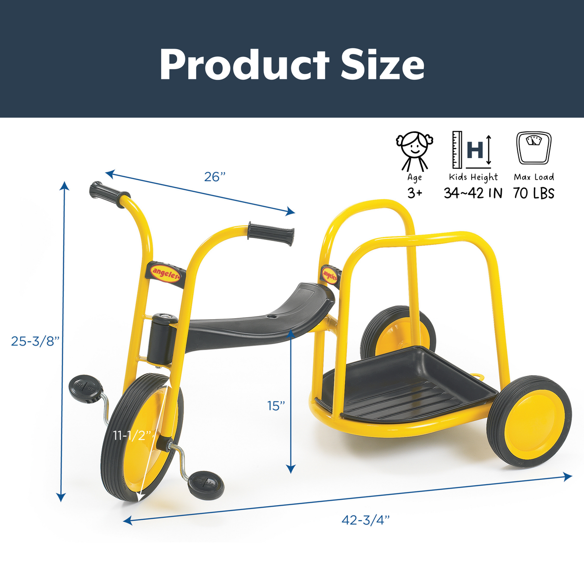 Tricycle chariot 12 po MyRider Children's Factory