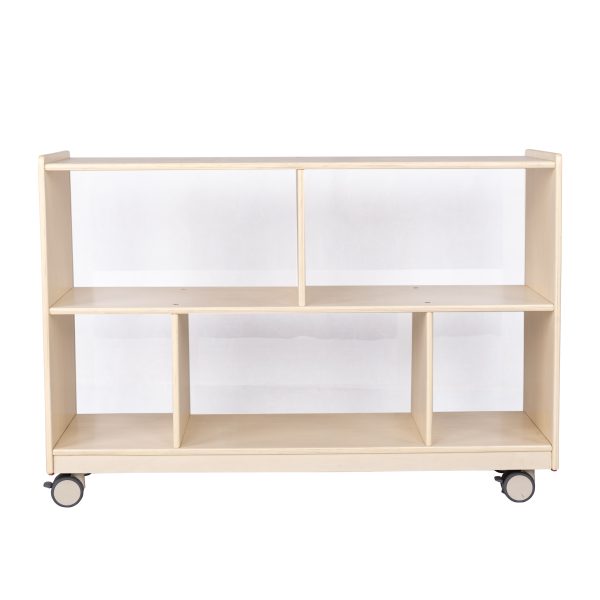 Rangement mobile 2 tablettes dos transparent 29 po Children's Factory