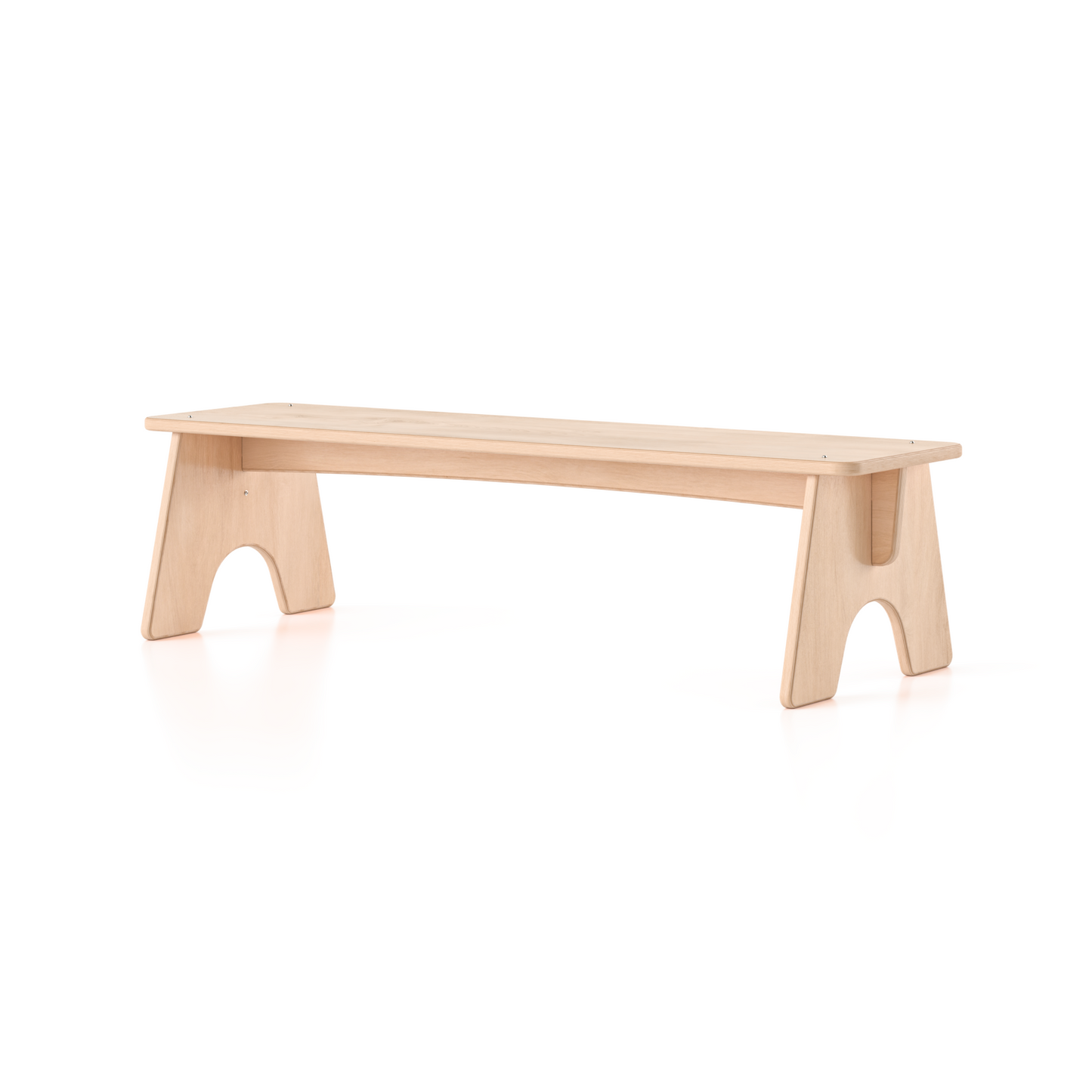 Banc long en bouleau baltique – Assise collective robuste