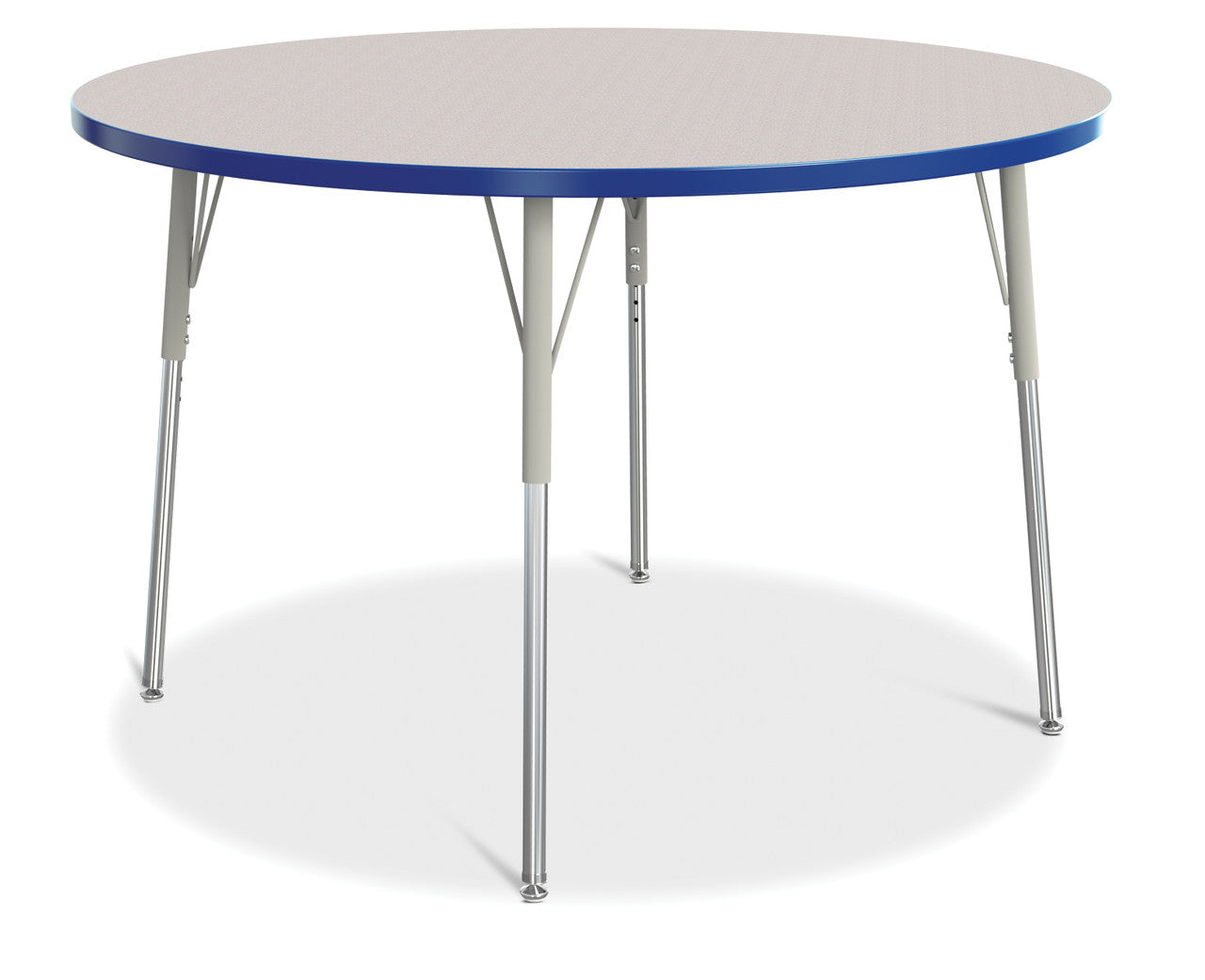 Table scolaire ronde à hauteur ajustable | 48"