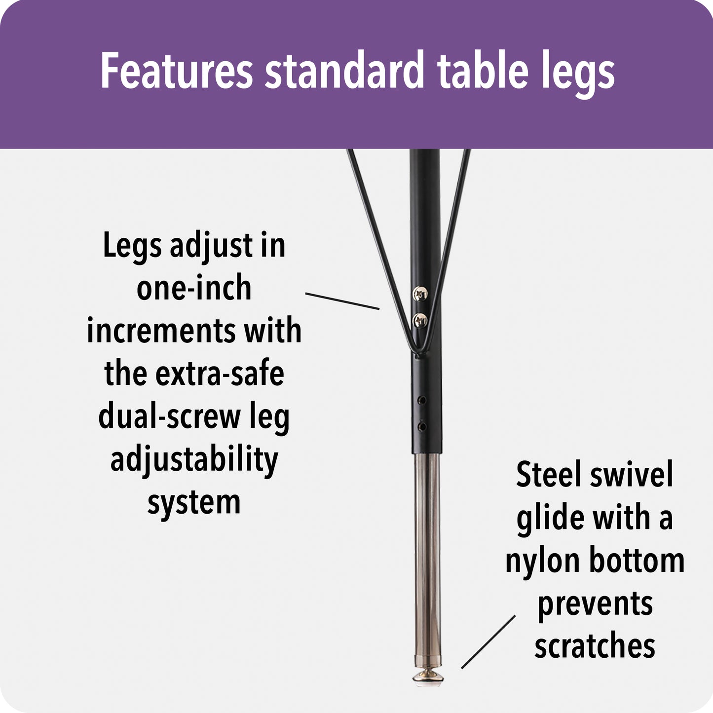 Square school table - Economic model