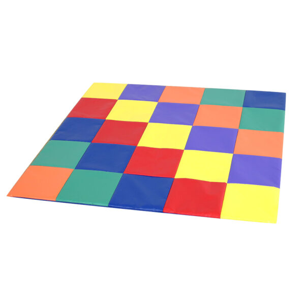 Ensemble tapis matelassé patchwork et 12 blocs de mousse pour poupons, 57 x 57 po