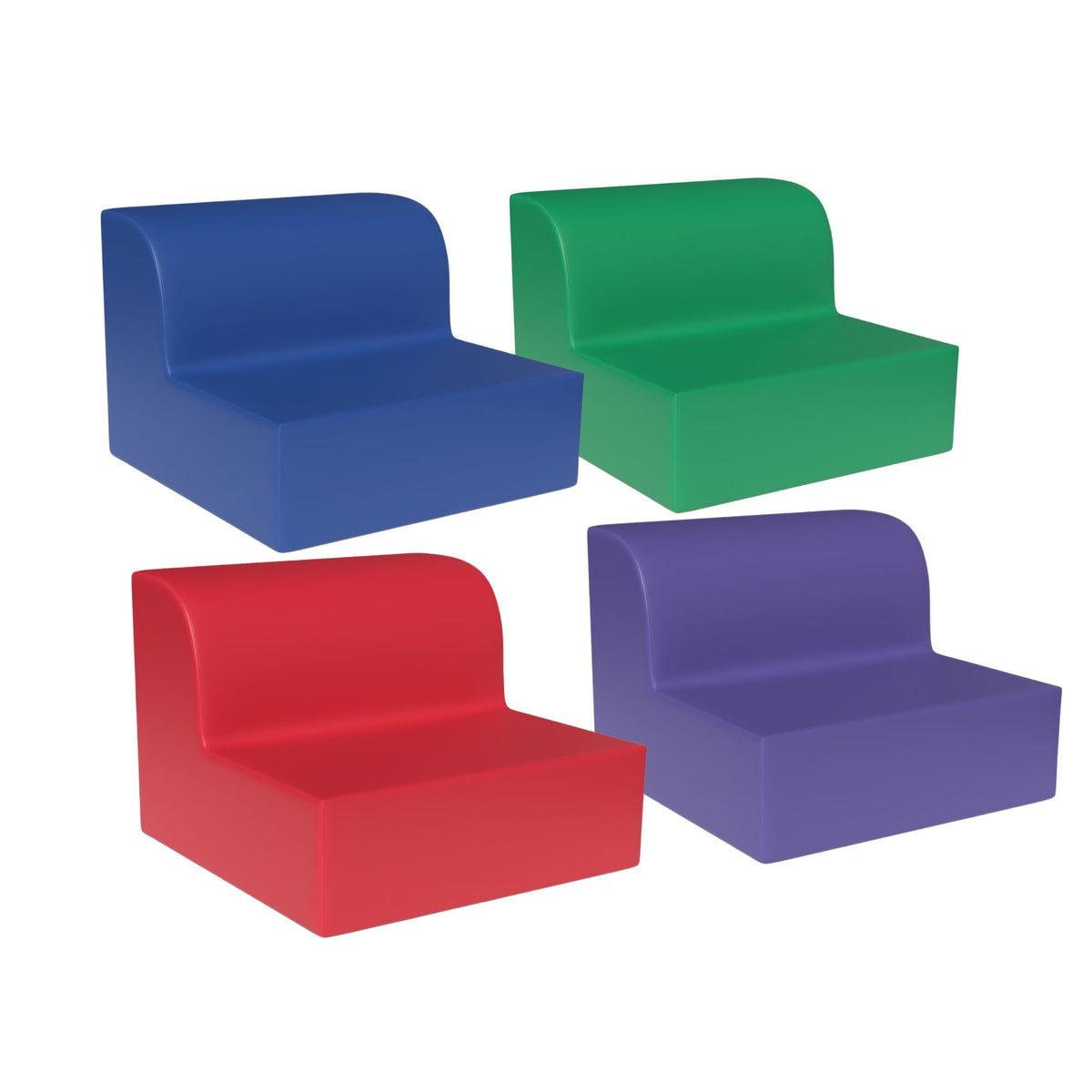 Ensemble de 4 chaise longue souple Children's Factory