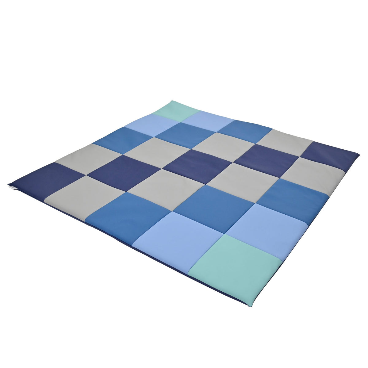 Tapis rampant matelassé patchwork pour poupons, 57 x 57 po, 1 po d'épaisseur