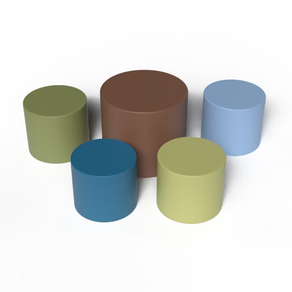 Ensemble de 5 poufs Children's Factory