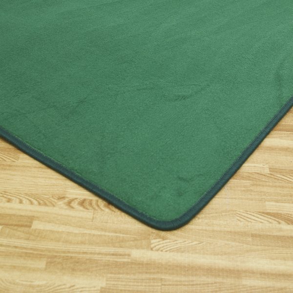 Tapis uni vert foncé en polyamide antidérapant, 71 x 101 po