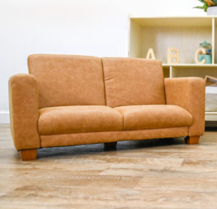 Ensemble chaise et sofa As We Grow cuir gris pieds noyer Children's Factory