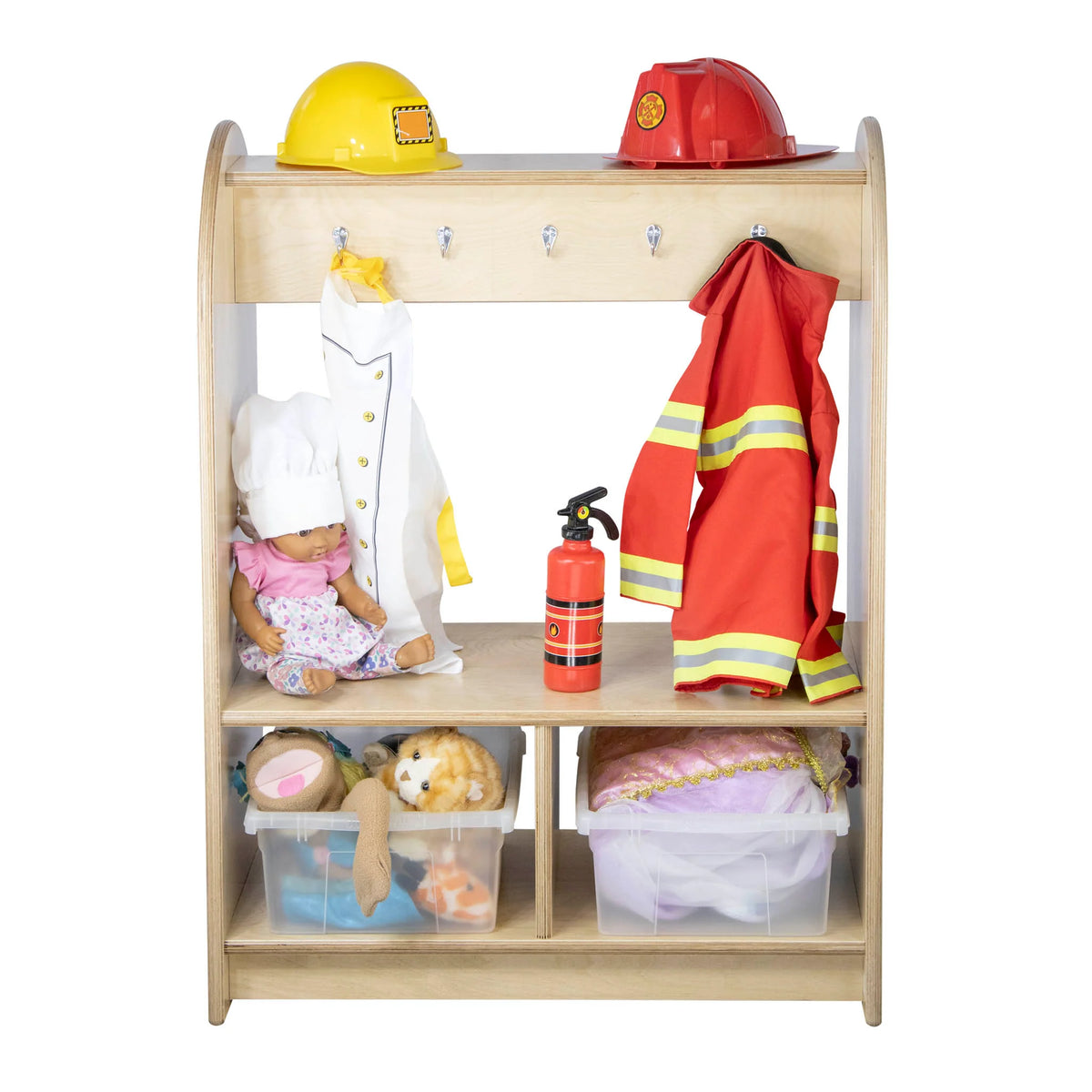 Centre de déguisement fixe en bois