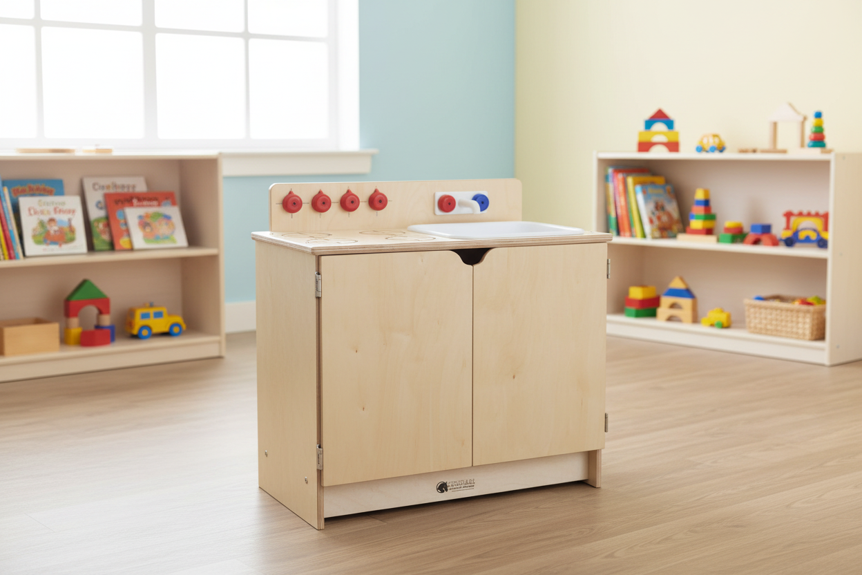 Cuisinière & Évier Combo en bois