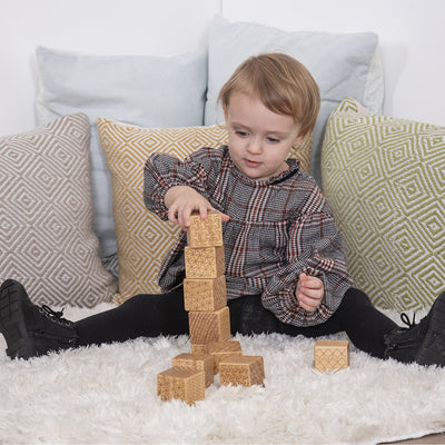 Patterned Wooden Blocks Set (10 pcs)