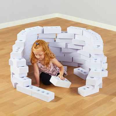 White Foam Bricks Set (25 pcs)