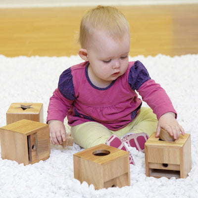 Wooden sorting container set (4 pcs)