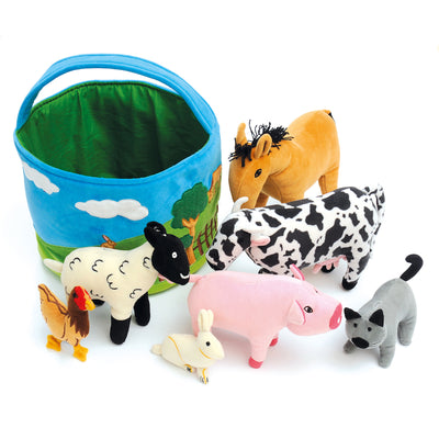 Farm Animal Soft Figures Set (8 pcs)