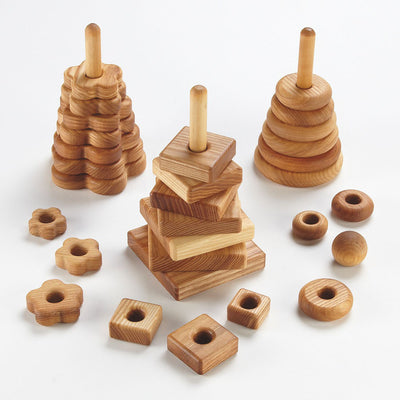 Wooden Stacking Structures Set (3 pcs)