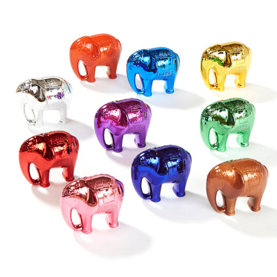 Set of numbered metal elephants (10 pcs)