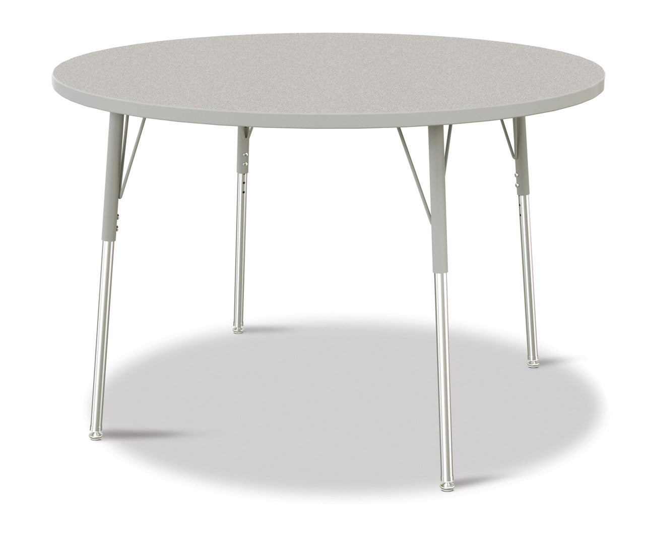 Table scolaire ronde à hauteur ajustable | 48"