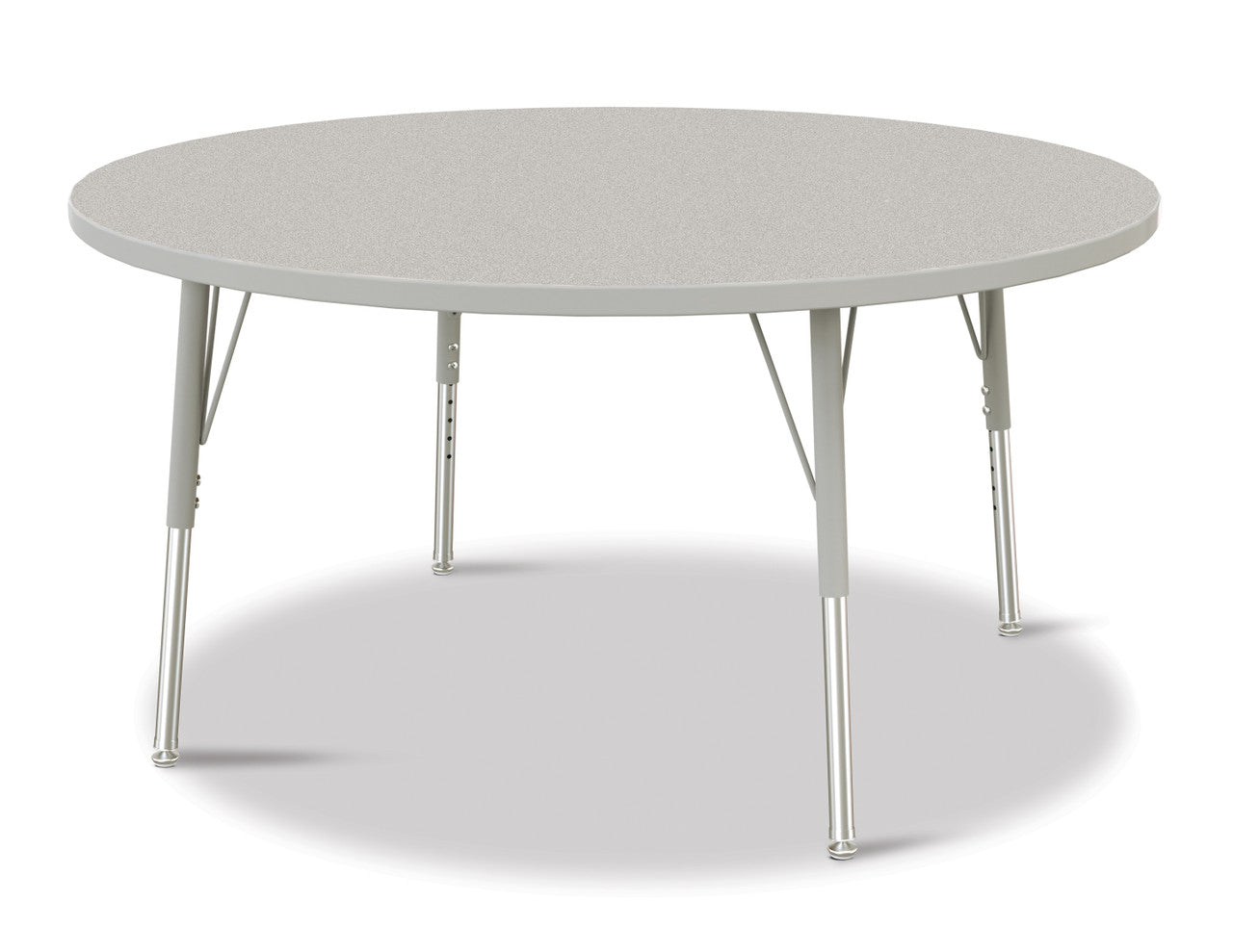Table scolaire ronde à hauteur ajustable | 48"