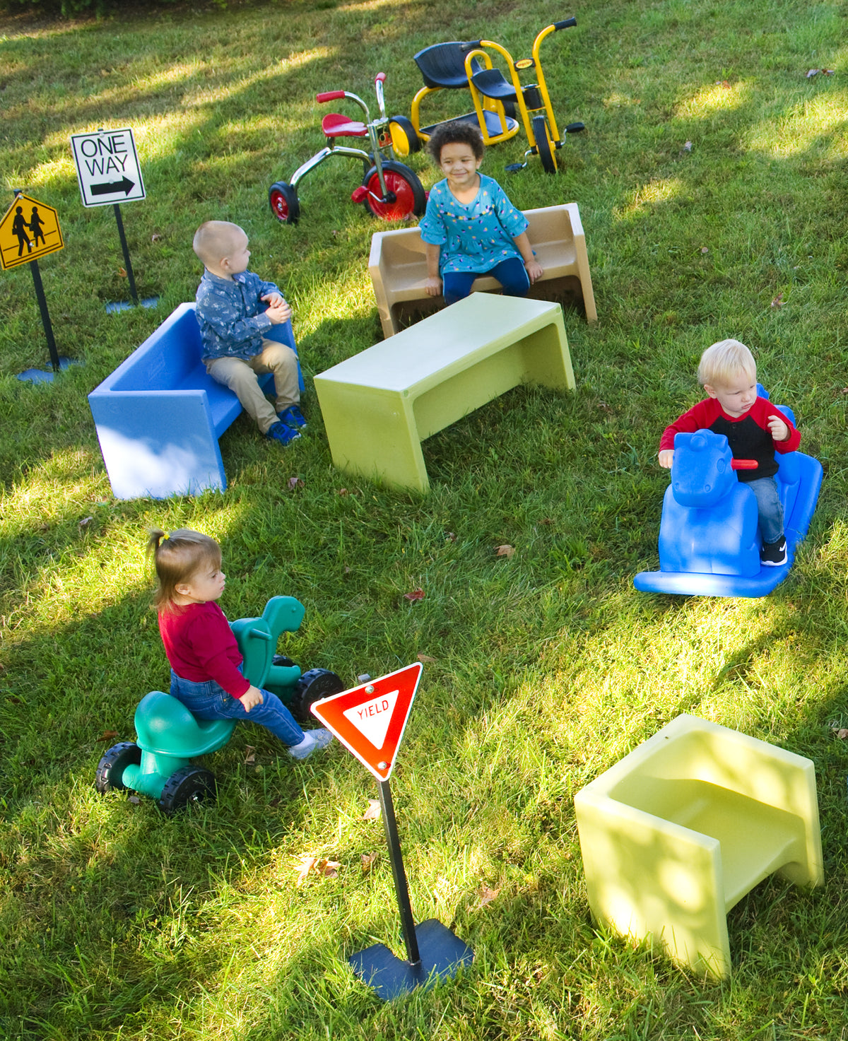 Ensemble 4 panneaux de signalisation Angeles Children's Factory