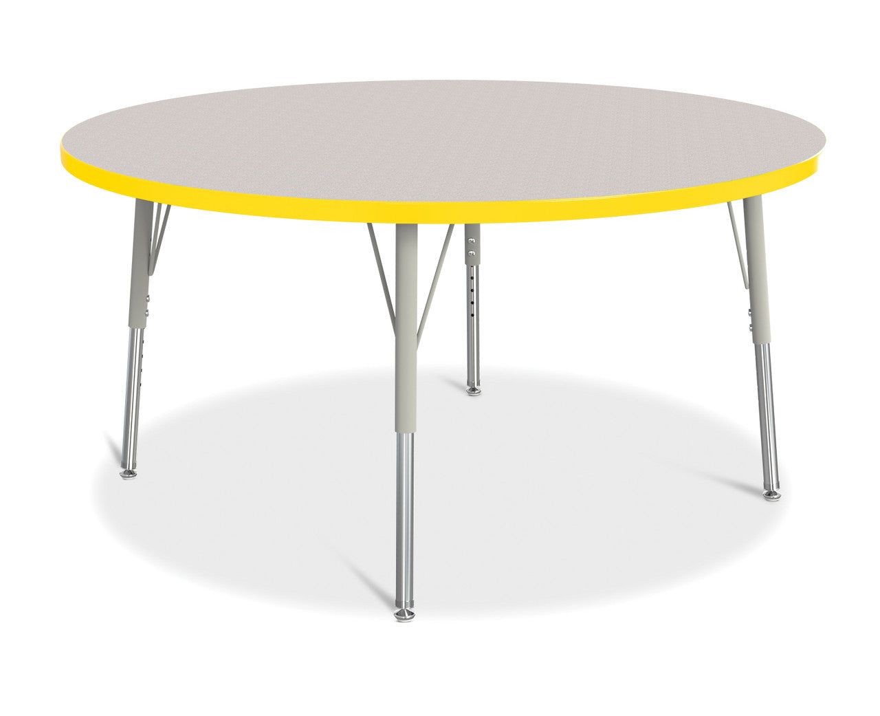Table scolaire ronde à hauteur ajustable | 48"