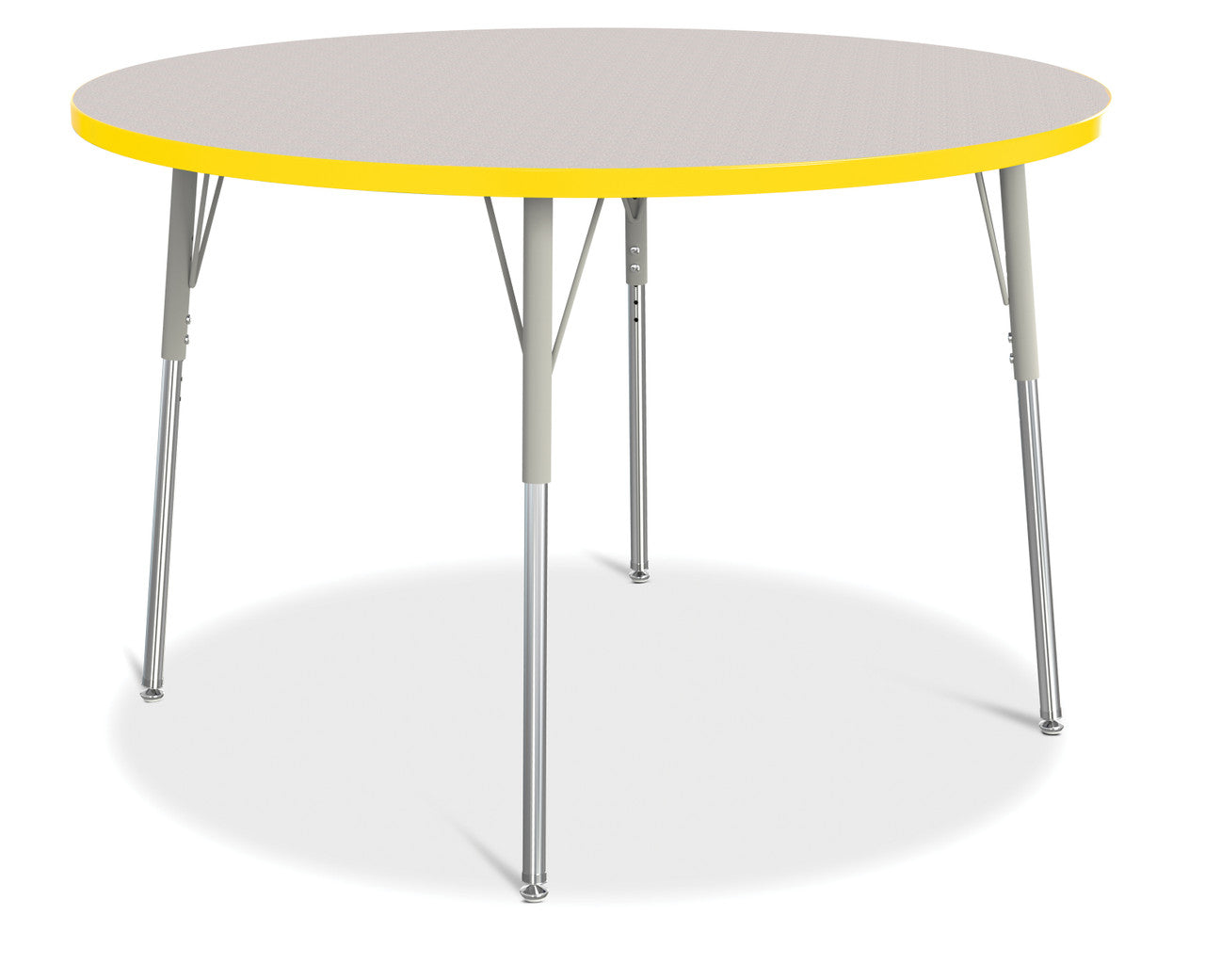 Table scolaire ronde à hauteur ajustable | 48"