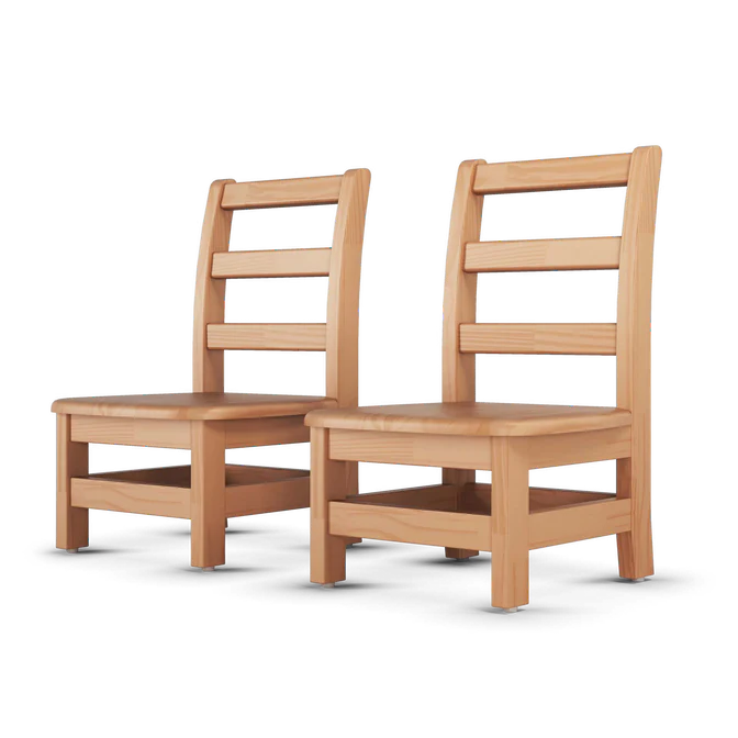 Chaises pour enfants Little Scholars - Paquet de 2 (5 hauteurs disponibles)