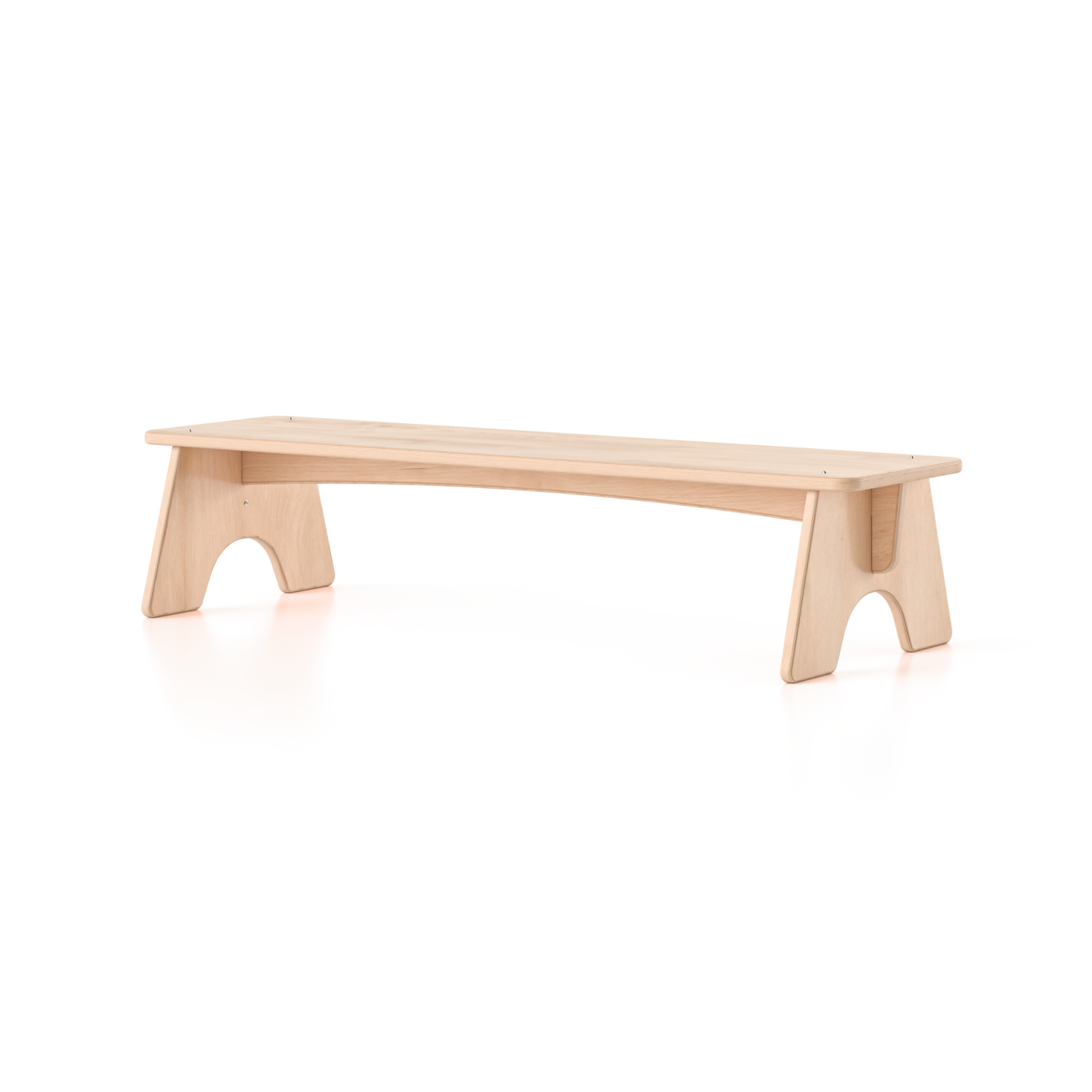Banc long en bouleau baltique – Assise collective robuste