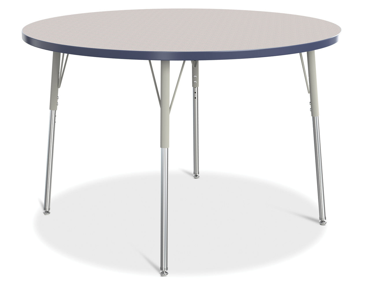Table scolaire ronde à hauteur ajustable | 48"