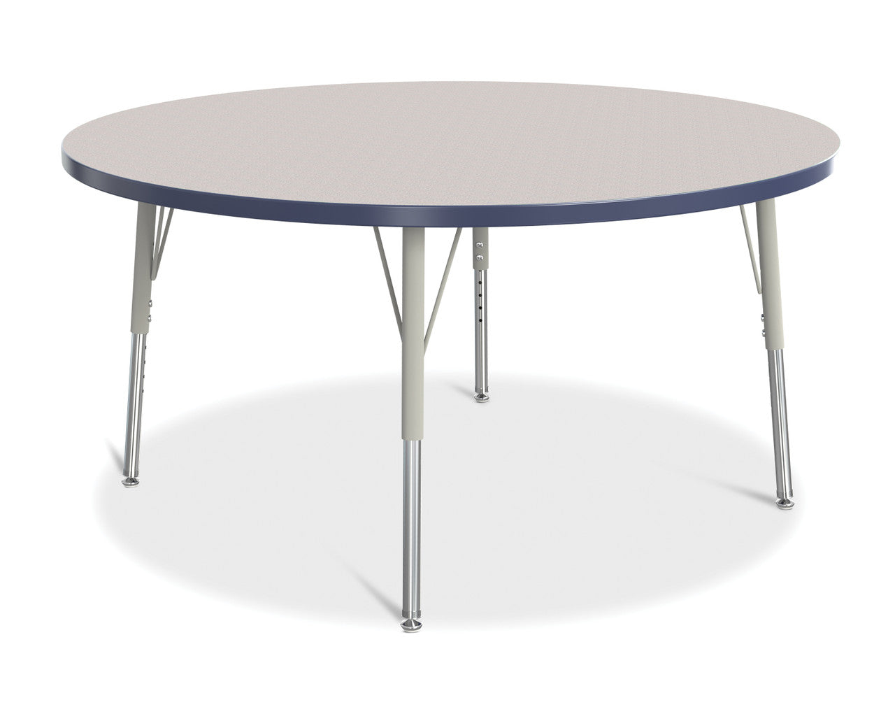 Table scolaire ronde à hauteur ajustable | 48"