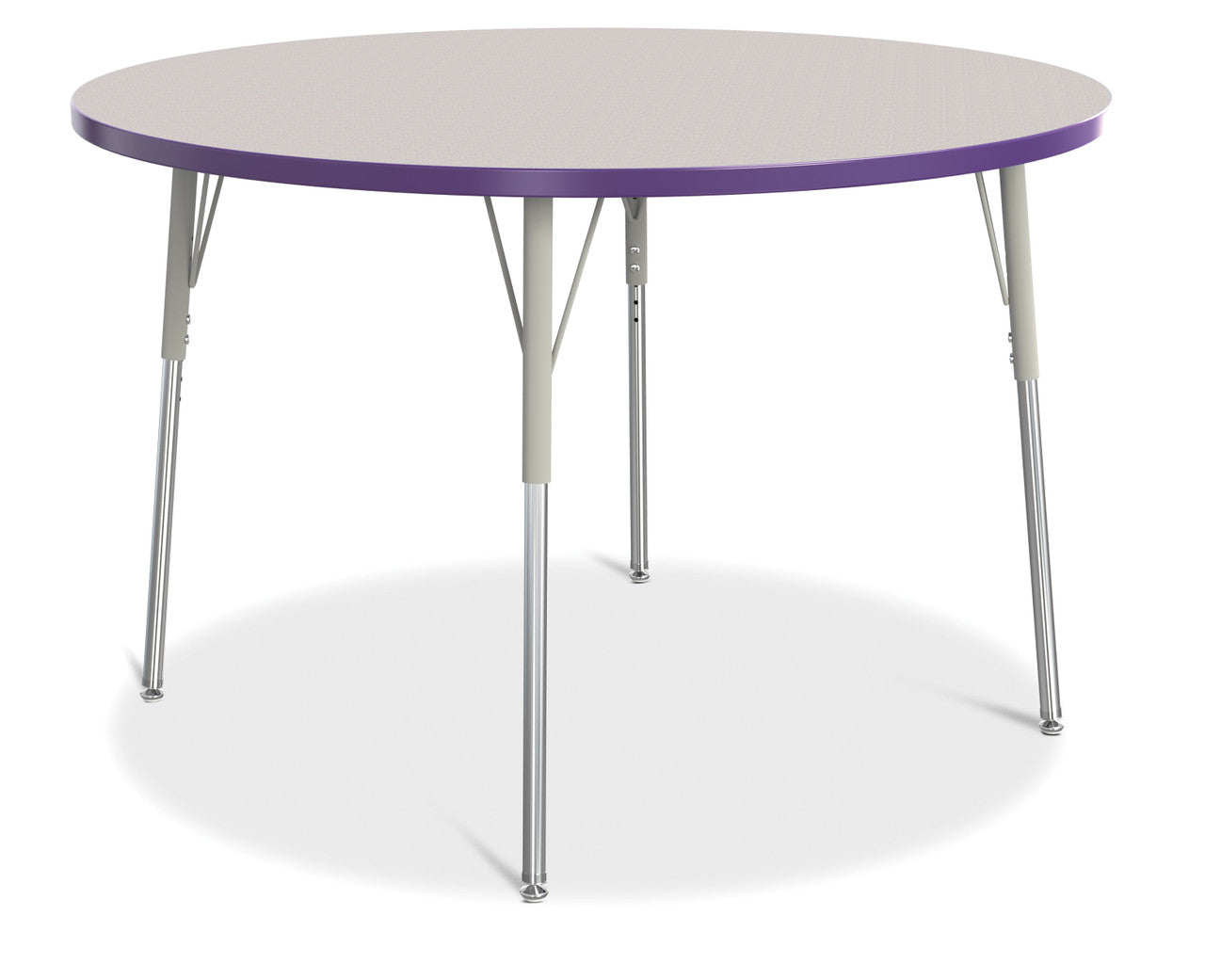 Table scolaire ronde à hauteur ajustable | 48"