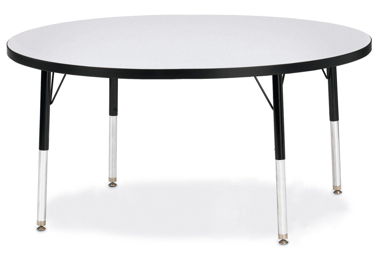 Table scolaire ronde à hauteur ajustable | 48"