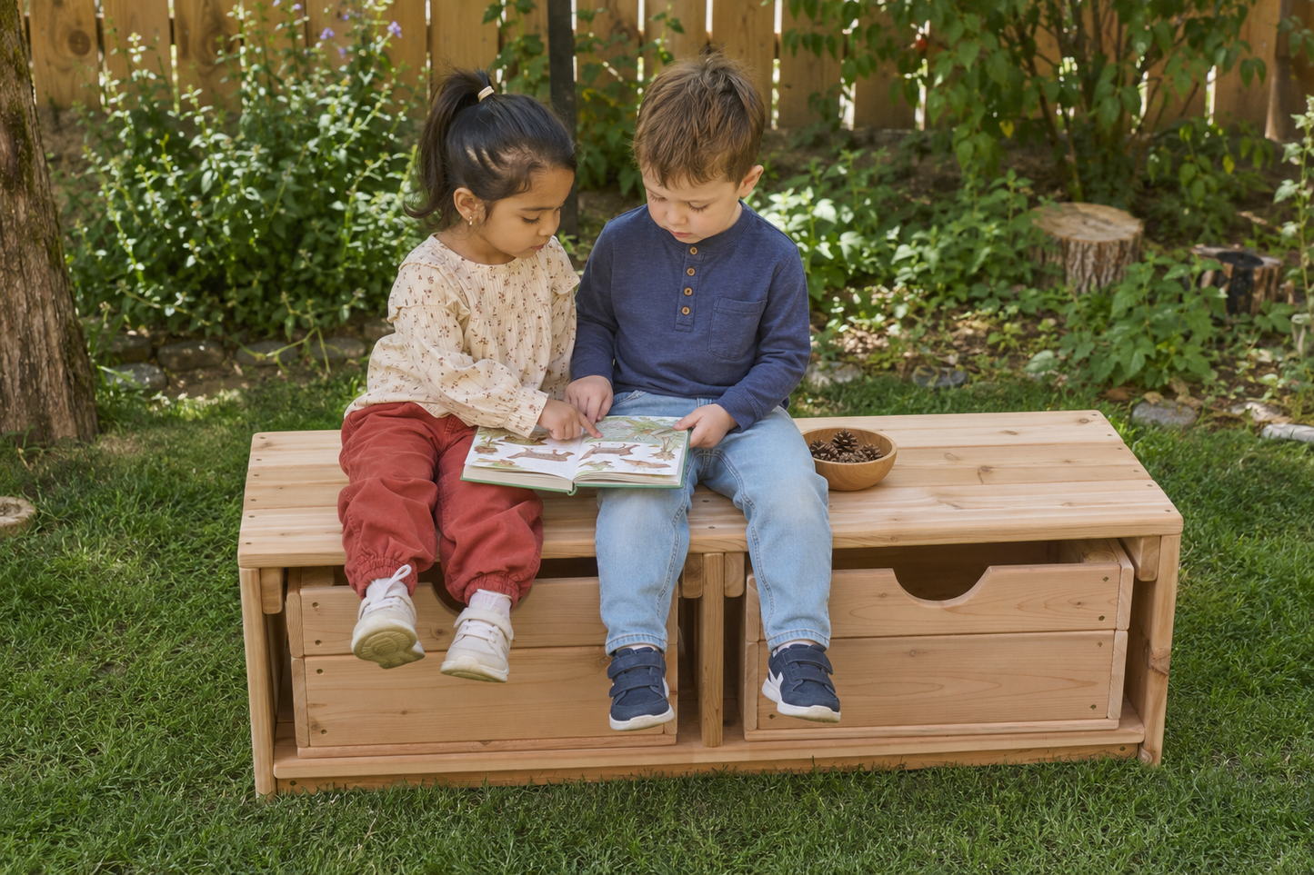 Banc et rangement extérieur