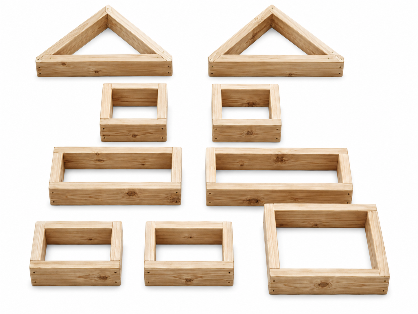 Ensemble de 9 blocs en bois