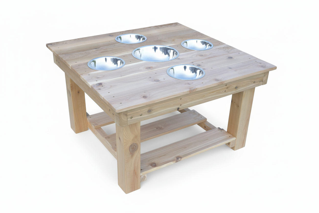 Outdoor table - 5 bowls