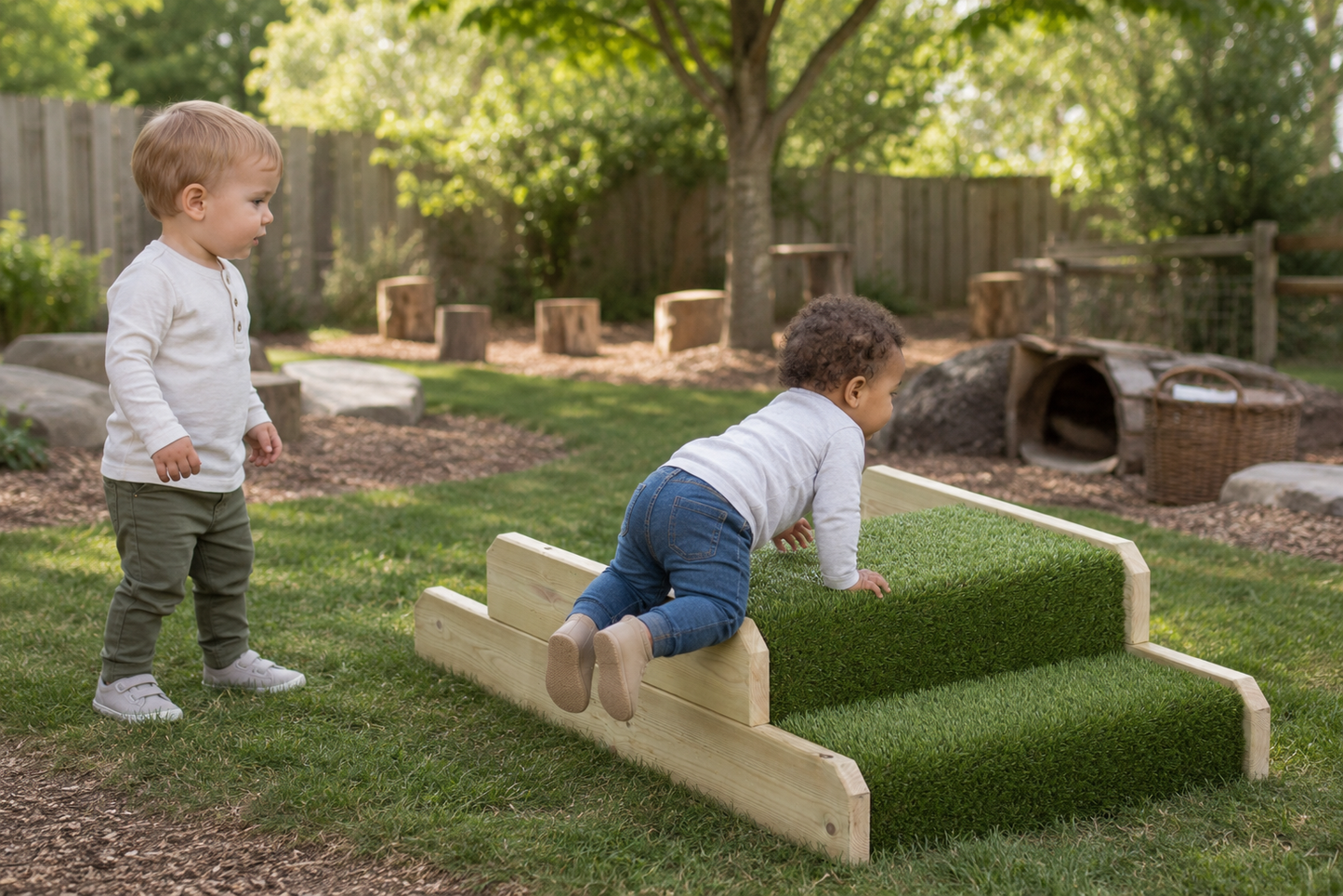 Rampe en bois pour poupons