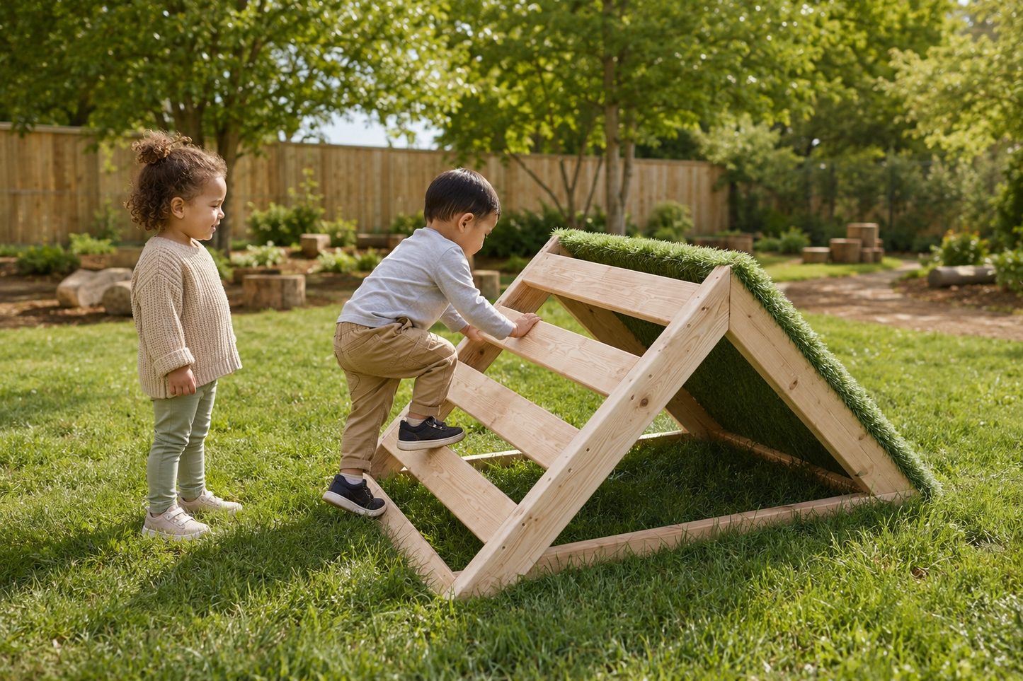 Mur d'Escalade Double-Face pour Tout-Petits