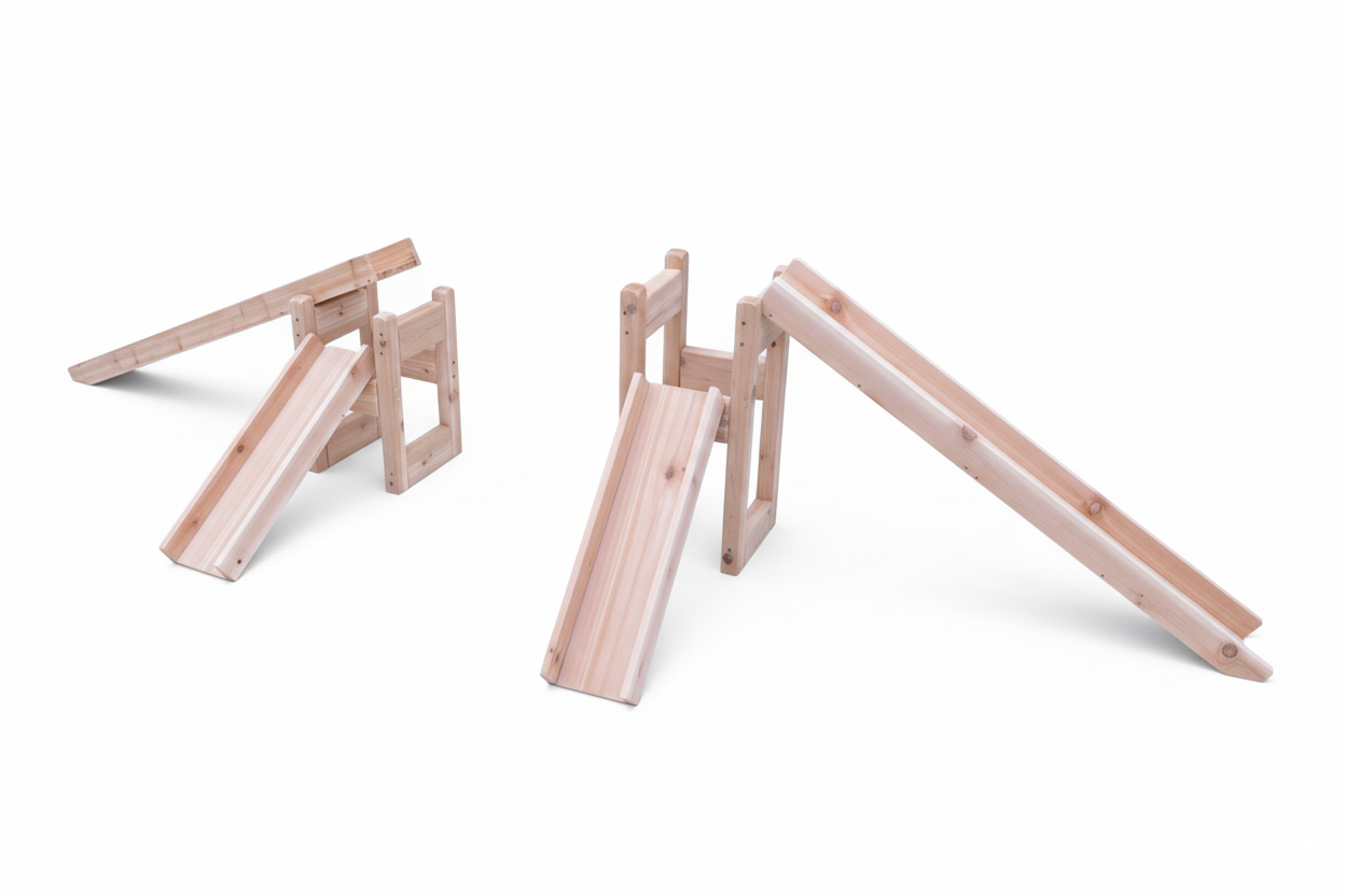 Système de canaux en bois – Jeu d’eau éducatif et sensoriel