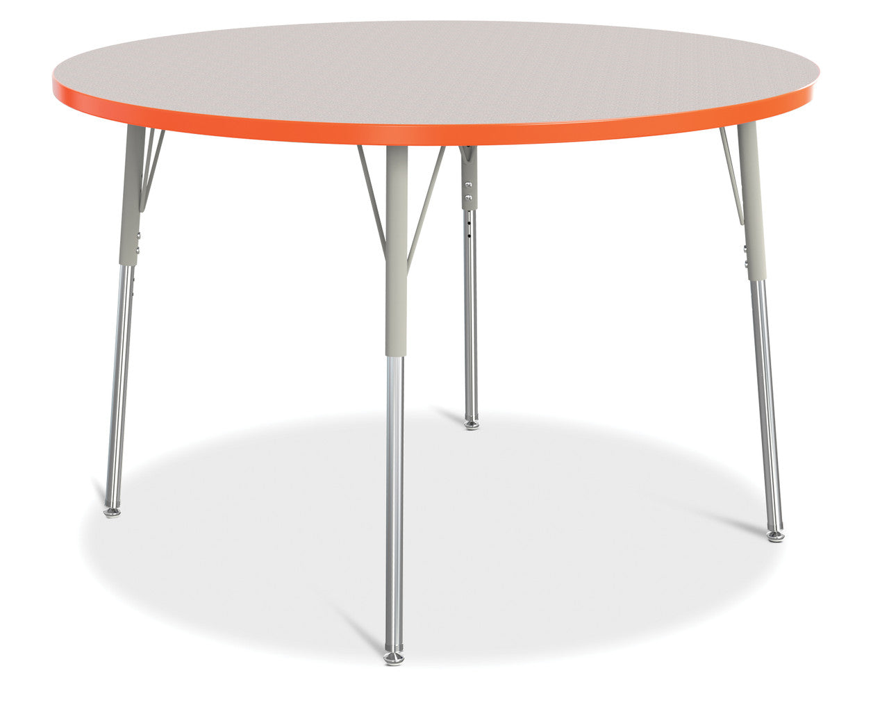 Table scolaire ronde à hauteur ajustable | 48"