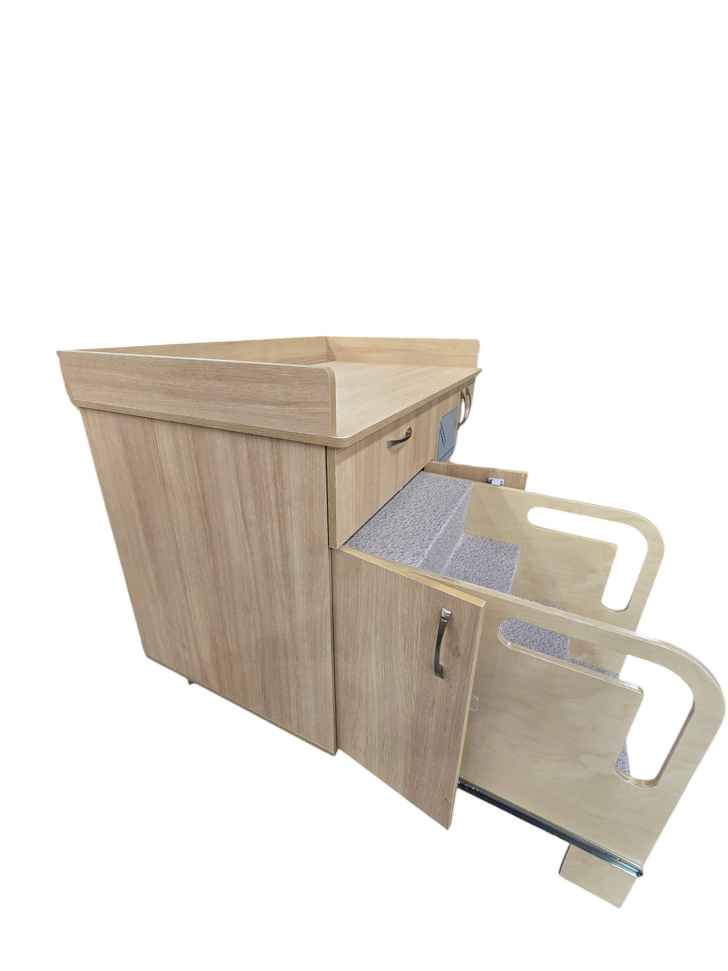 Table à Langer Mobile pour Garderie/CPE – Avec Rangement et Armoire à Poubelle