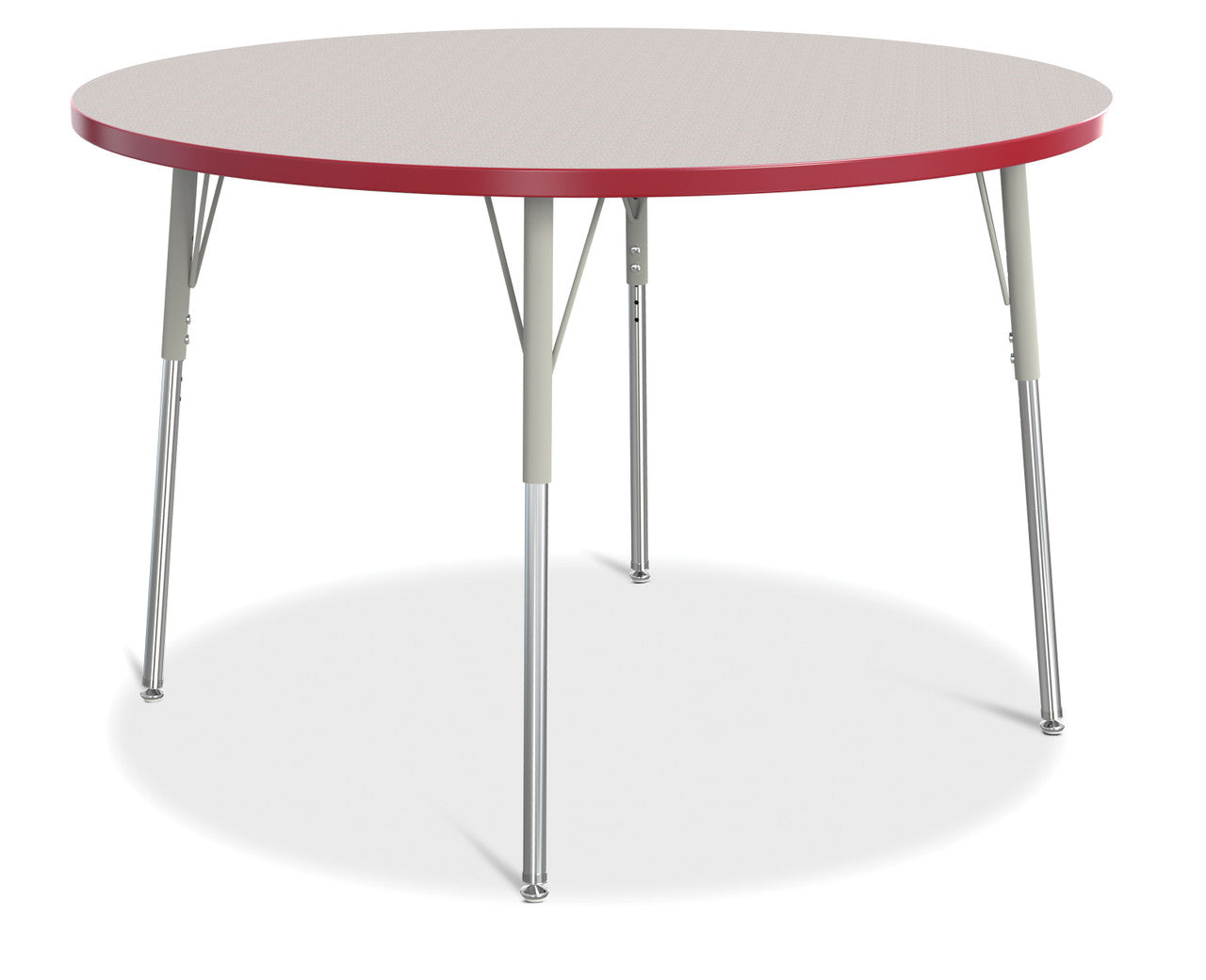 Table scolaire ronde à hauteur ajustable | 48"