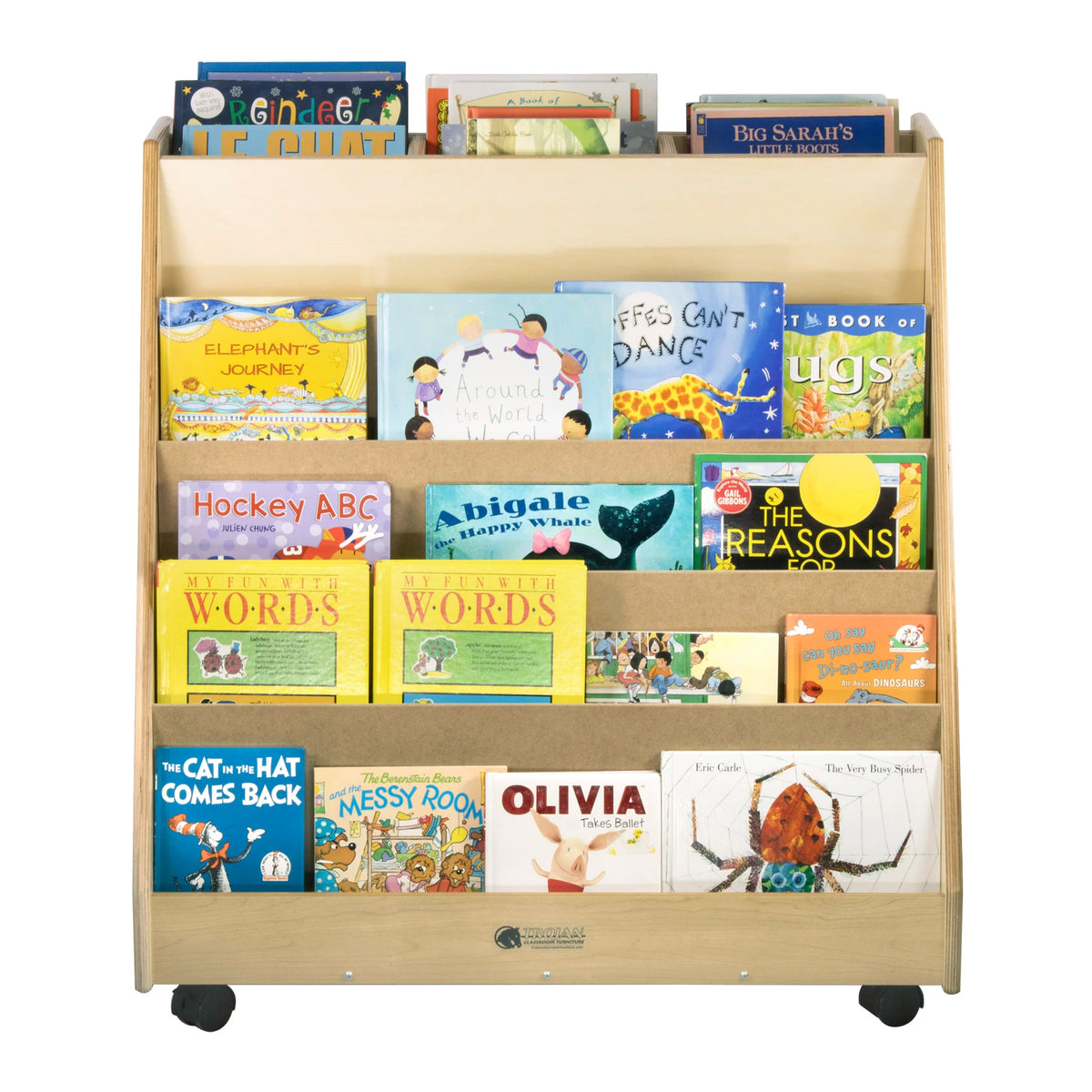 Bibliothèque mobile et rangement à blocs