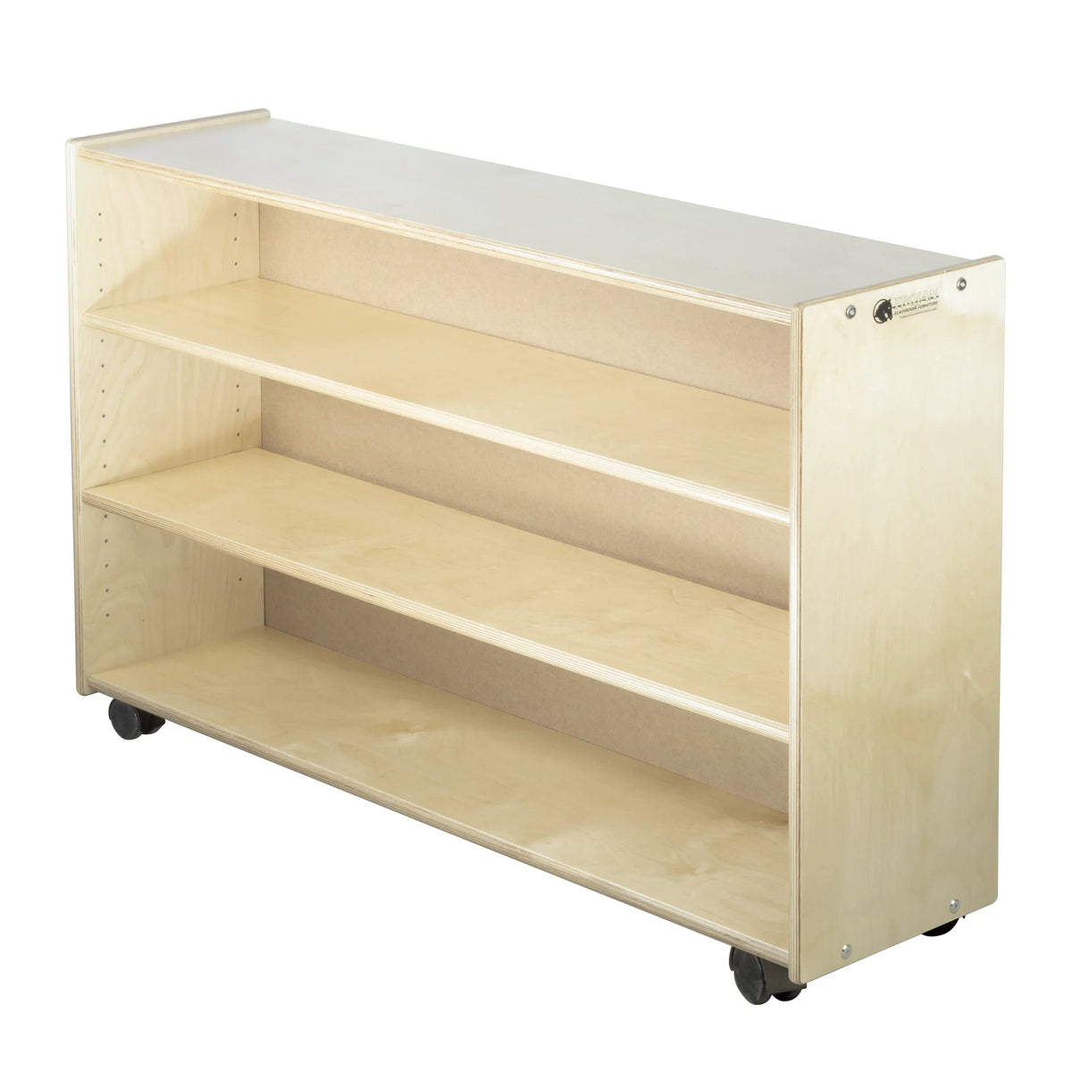 Étagère à 2 tablettes réglables — étroit mi-hauteur sans dos