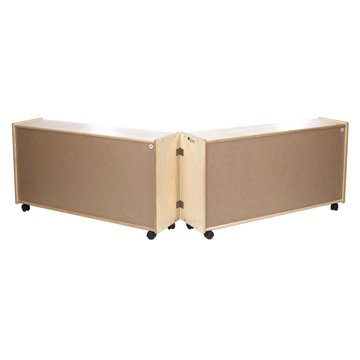 Étagère à 2 tablettes réglables — unité à charnières (2 faces)