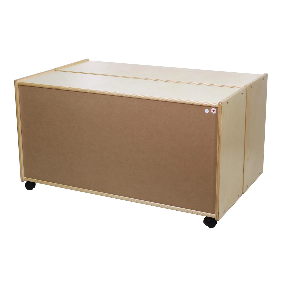 Étagère à 2 tablettes réglables — profond bas — unité à charnières (2 faces)