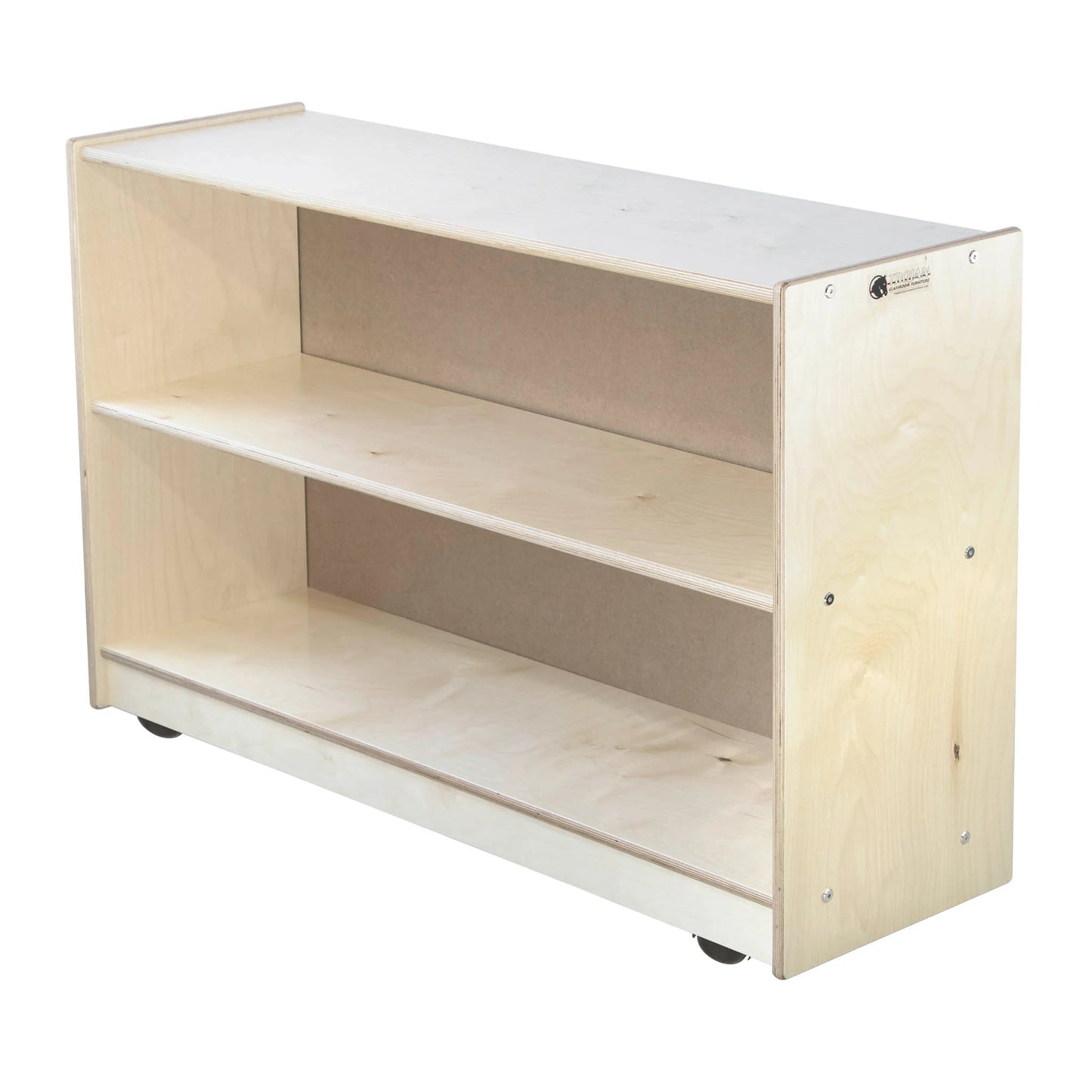 Meuble de rangement profond à tablette fixe sur roulettes