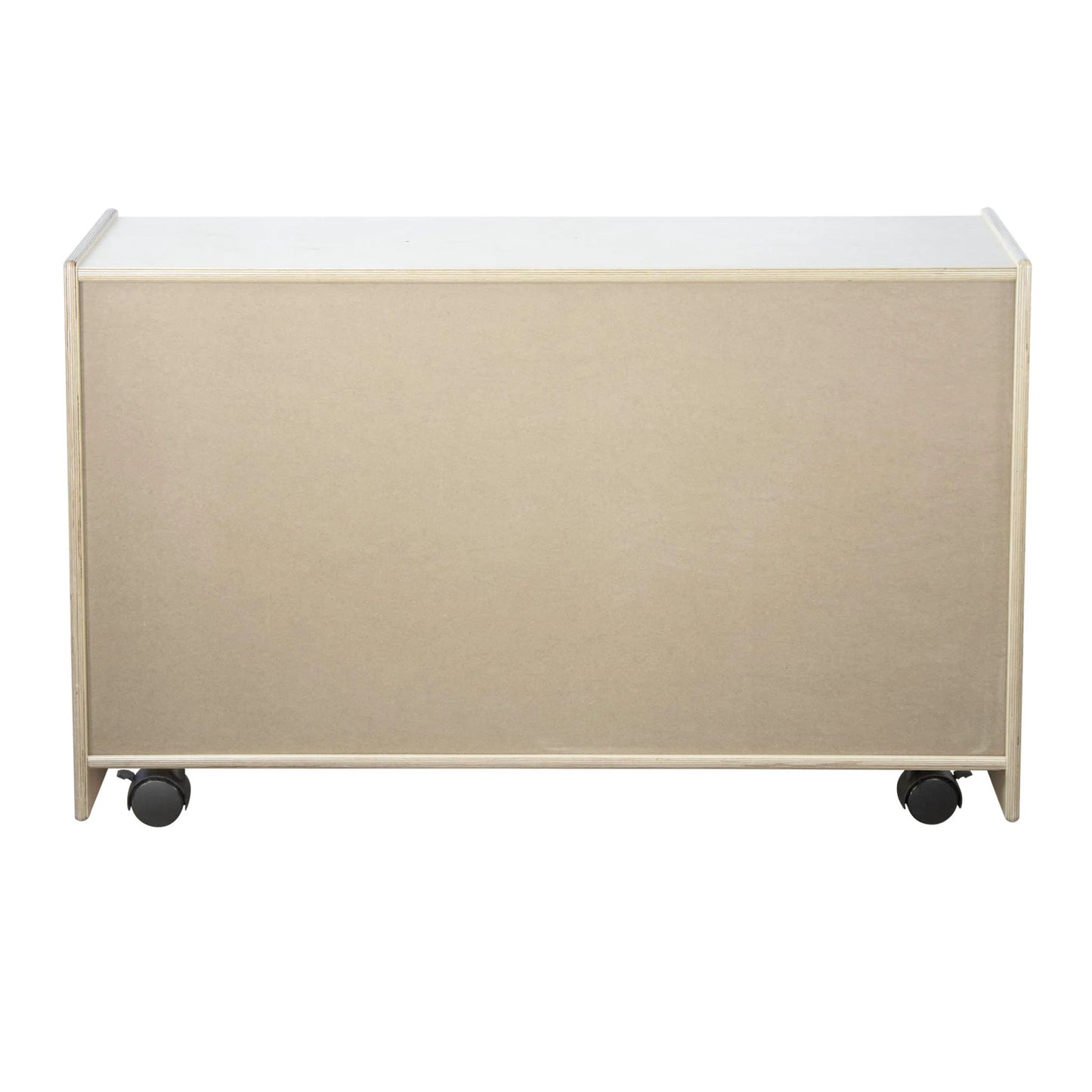 Meuble de rangement profond à tablette fixe sur roulettes