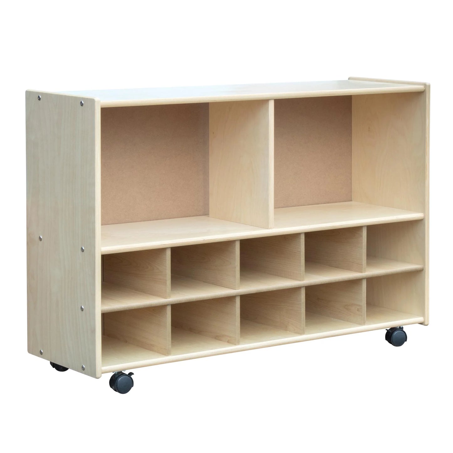 Meuble multi-rangement divisé à 10 cases