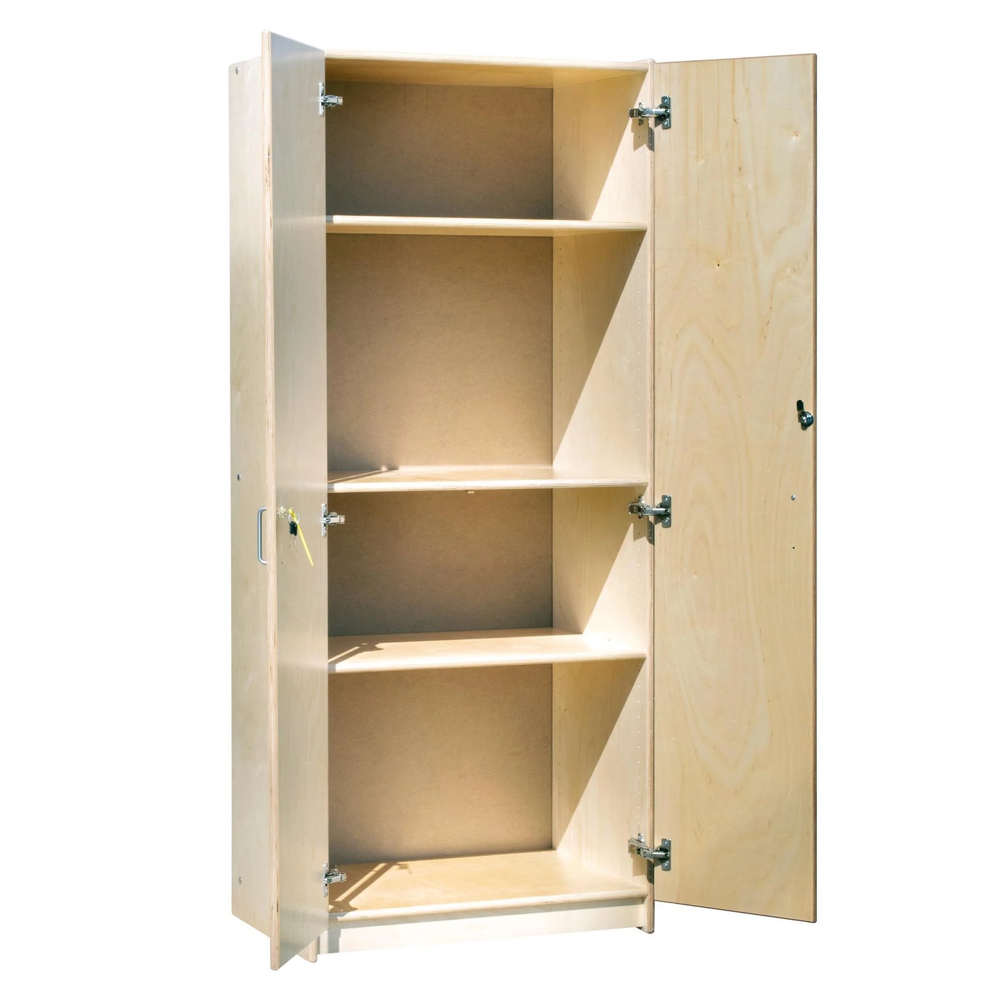 Armoire d'enseignante étroite à tablettes réglables