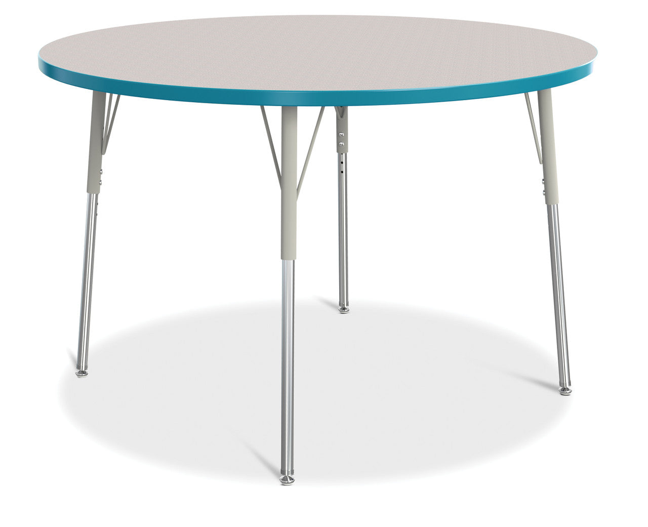 Table scolaire ronde à hauteur ajustable | 48"